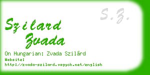 szilard zvada business card